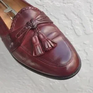 Johnston Murphy Cellini Italy Brown Leather Kilt Tassel Loafers Shoes Johnston & Murphy | Shoes | Johnston Murphy Cellini Italy  main image 3
